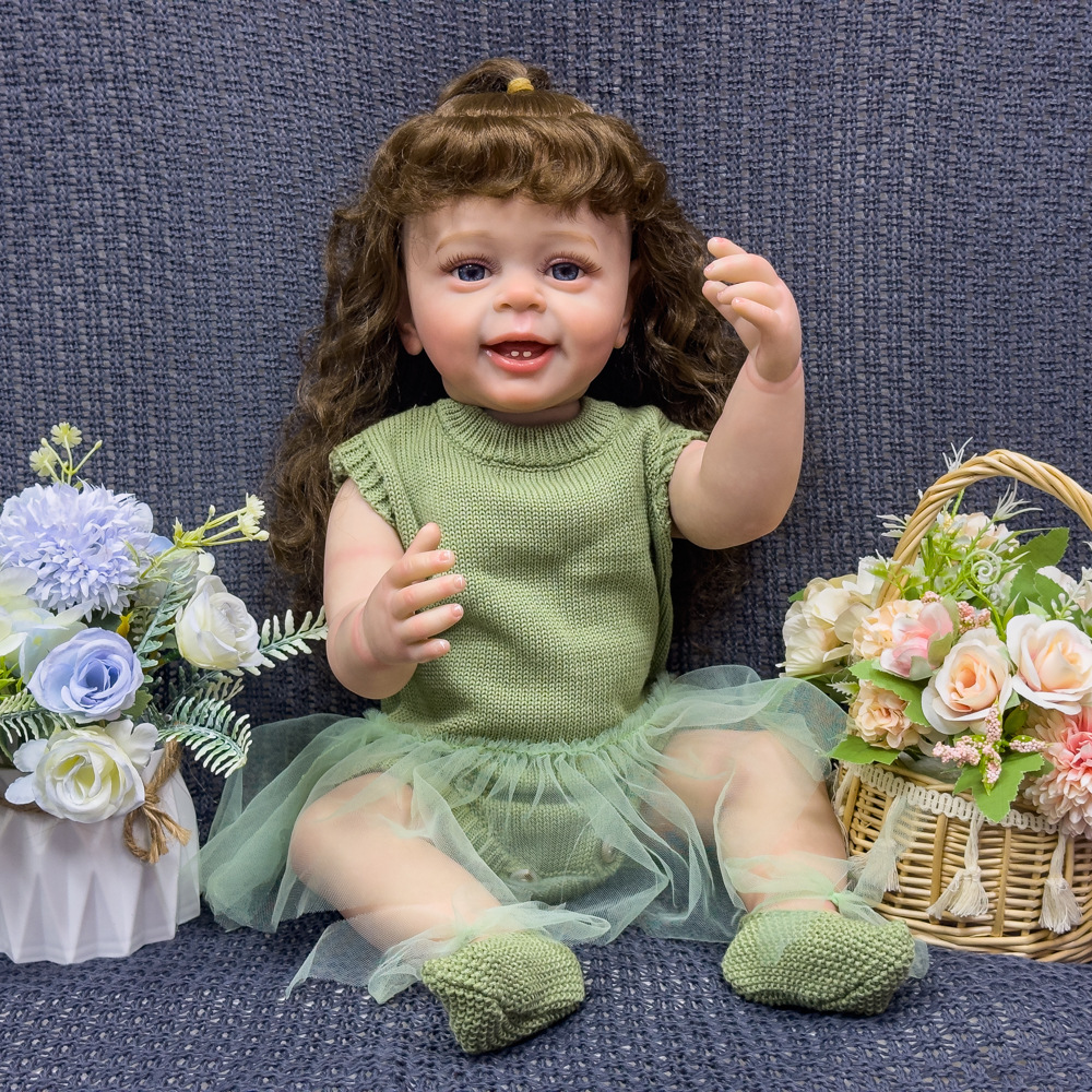 Muñecas 55 muñecas transfronterizas CM realistas suaves nuevos fabricantes extranjeros muñecas de simulación de bebé directo