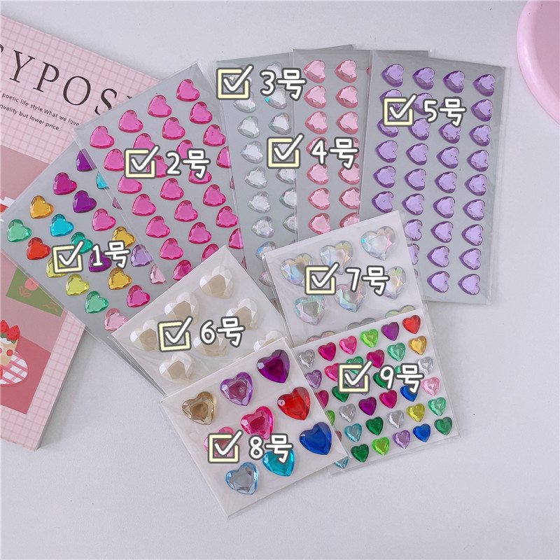 Diamond Sticker Goo Card Mobile Phone Shell Decoration Student Children Girl Baby Love Nails DIY Princess Acrylic