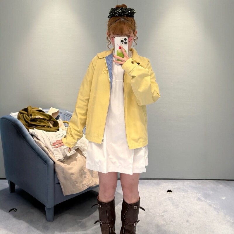 Yellow Stand-Collar Jacket for Women 2026 Early Spring New Korean Style Loose Versatile Outerwear Fashion Casual Jacket Top