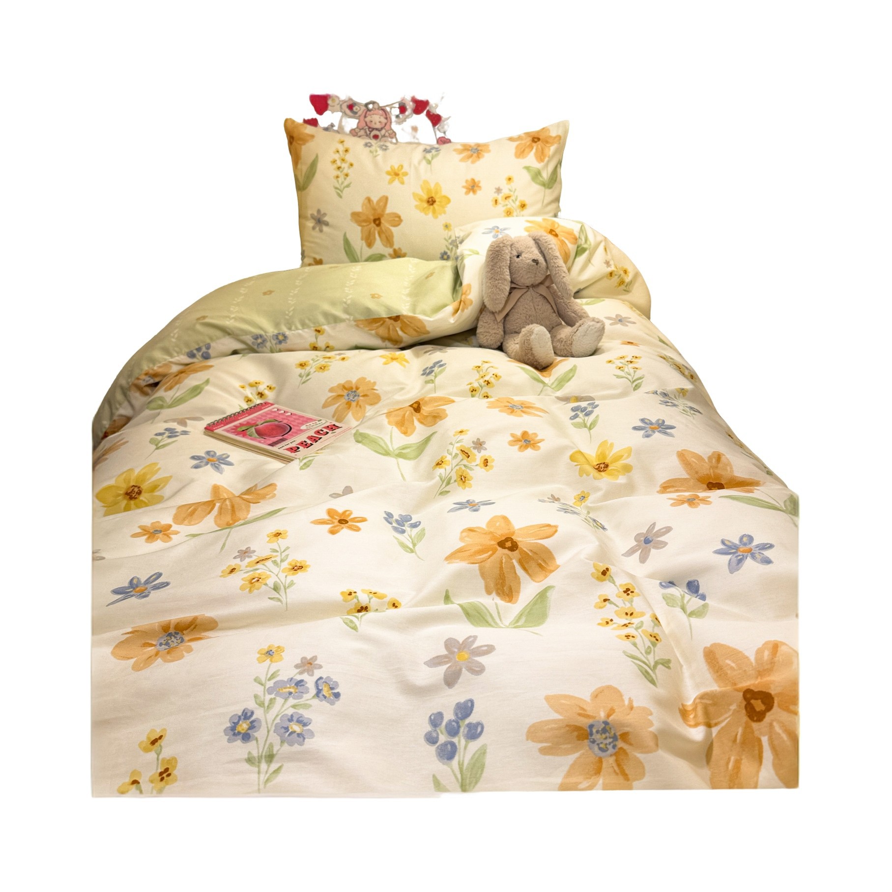 Ropa de cama de tres piezas para dormitorio de estudiantes de algodón puro 100% algodón, ropa de cama para dormitorio individual y doble, juego de cuatro piezas