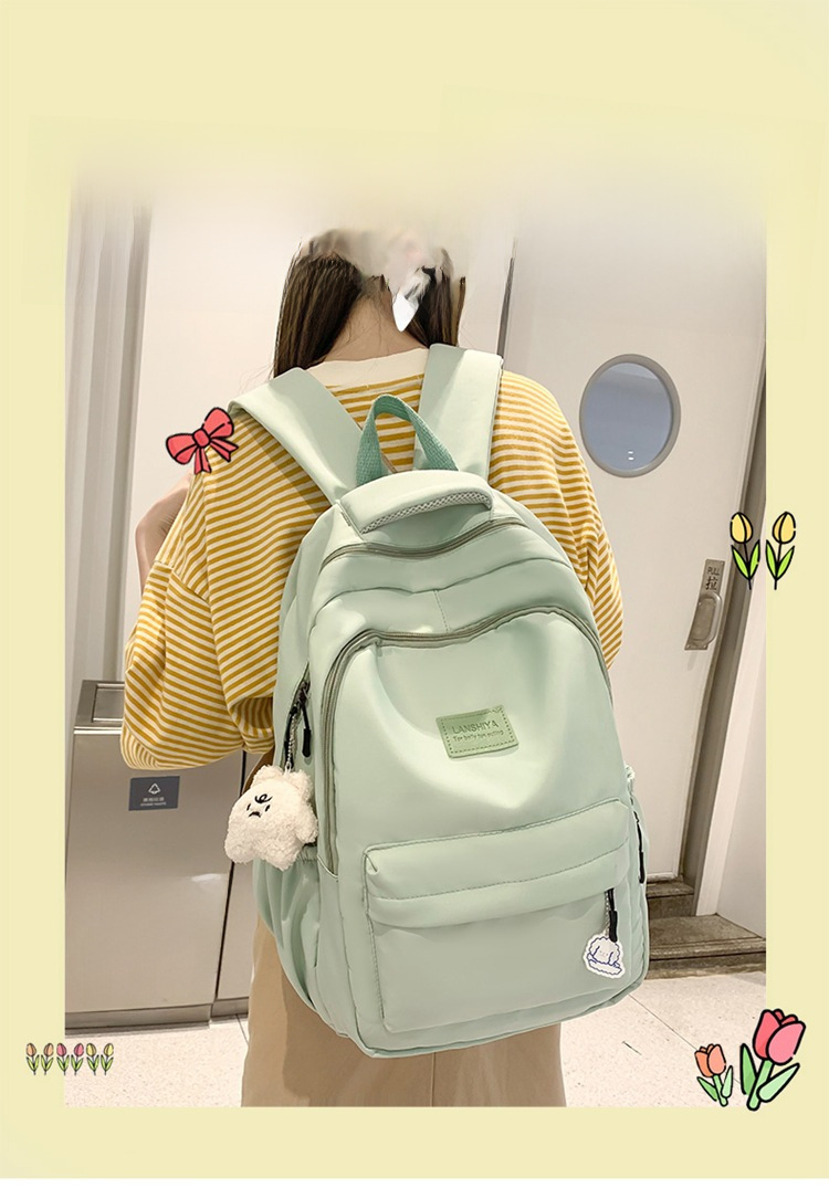 Schoolbag Women's Small Fresh Large Capacity Backpack for Primary and Secondary School Students Travel Durable Fashion All-match Backpack