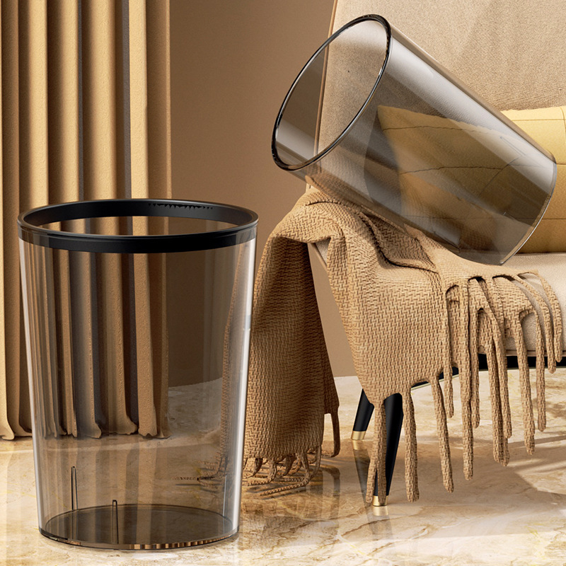 Transparent Trash Can Large Plastic Household Classification Toilet Toilet Living Room Light Luxury Bedroom Office Wake Bucket Transparent Trash Can Large Plastic Household Classification Toilet Toilet Living Room Light Luxury Bedroom Office Wake Bucket
