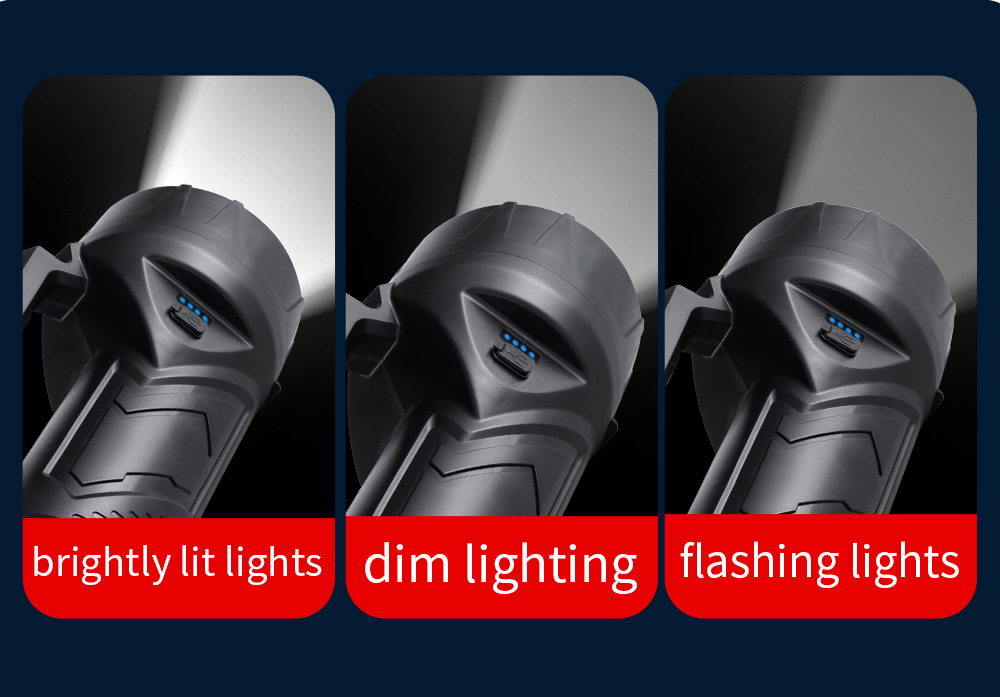 Outdoor Camping Campsite Stretchable Tail Searchlight High Power Strong Light Long Range Flashlight_voghion.com