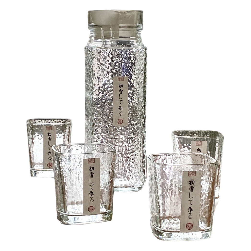 Water Set for Beginners, Hammered Glass Cup, Cold Water Kettle, Household Large-Capacity Cold Water Kettle, Lead-Free Glass Transparent Tea Set
