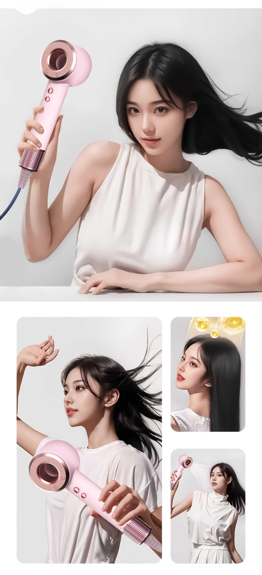 Professional High Speed Ionic Hair Dryer With Constant Temperature_voghion.com