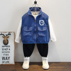 童裝男童潮帥氣馬甲新款春裝洋氣中小童寶寶春秋款休閒坎肩背心潮