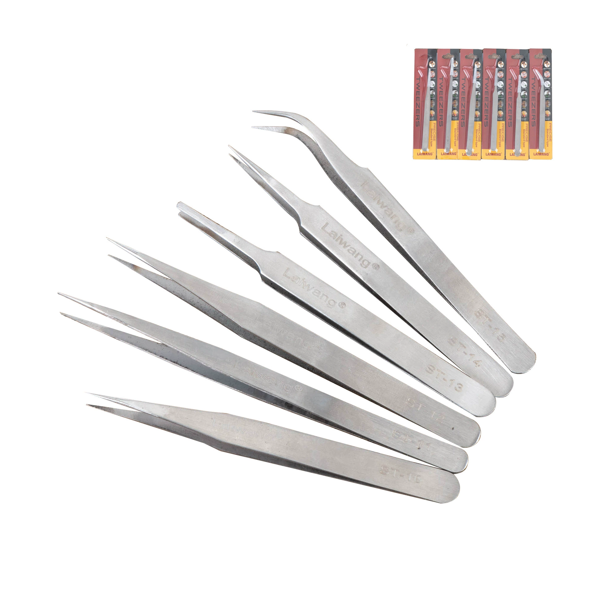 LAIWANG № TS-10-TS-15 Нержавеющая сталь серебристый щипцы щипцы щипцы прецизионные заостренные шлифовальные щипцы