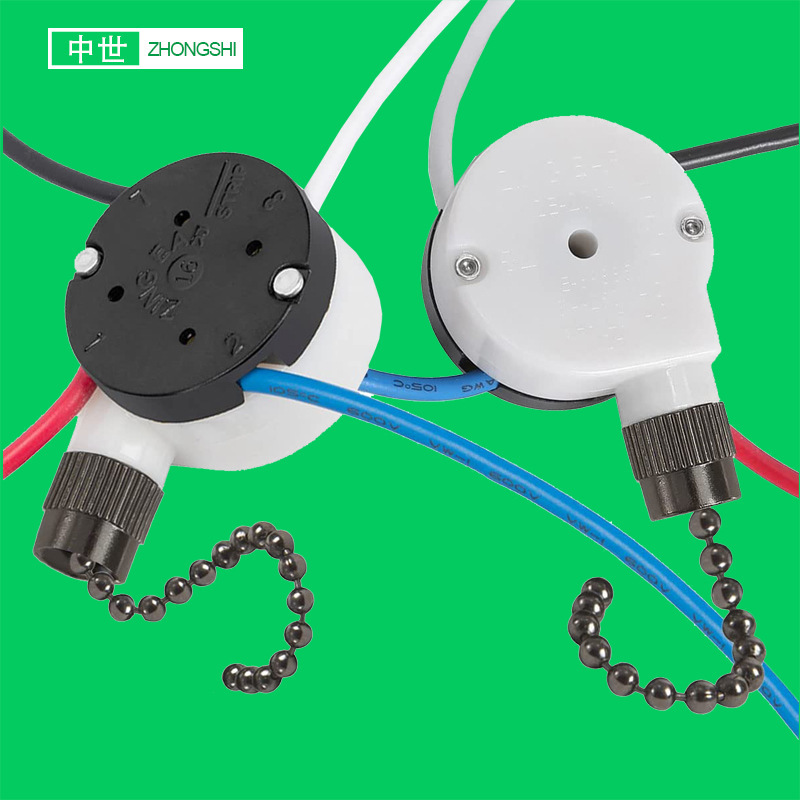 Ceiling fan switch ZE-208S E89885 3 Speed 4 wire fan motor suitable zipper switch Black now