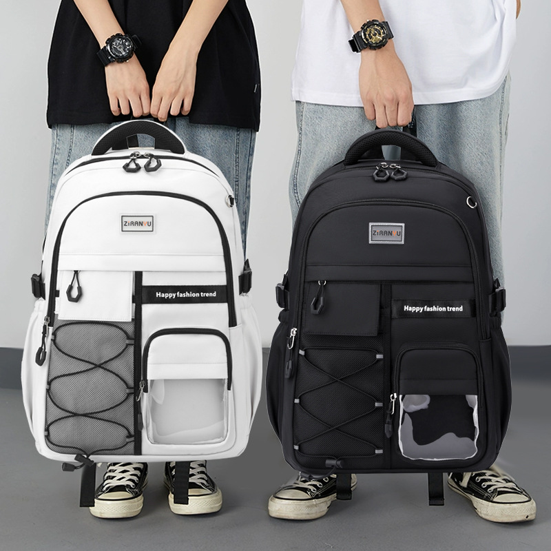 2025 nuevos estudiantes de primaria de secundaria masculinos para reducir la carga de la mochila de escolares de estudiantes de secundaria de niñas de secundaria de gran capacidad para hombres ultraligeros