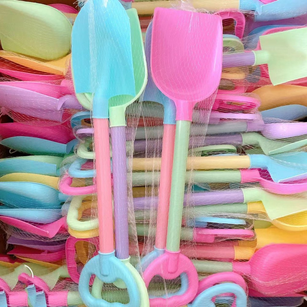Playa pala traje un par de pala de juguete para niños macaron color playa pala de plástico arena jugando herramienta de agua