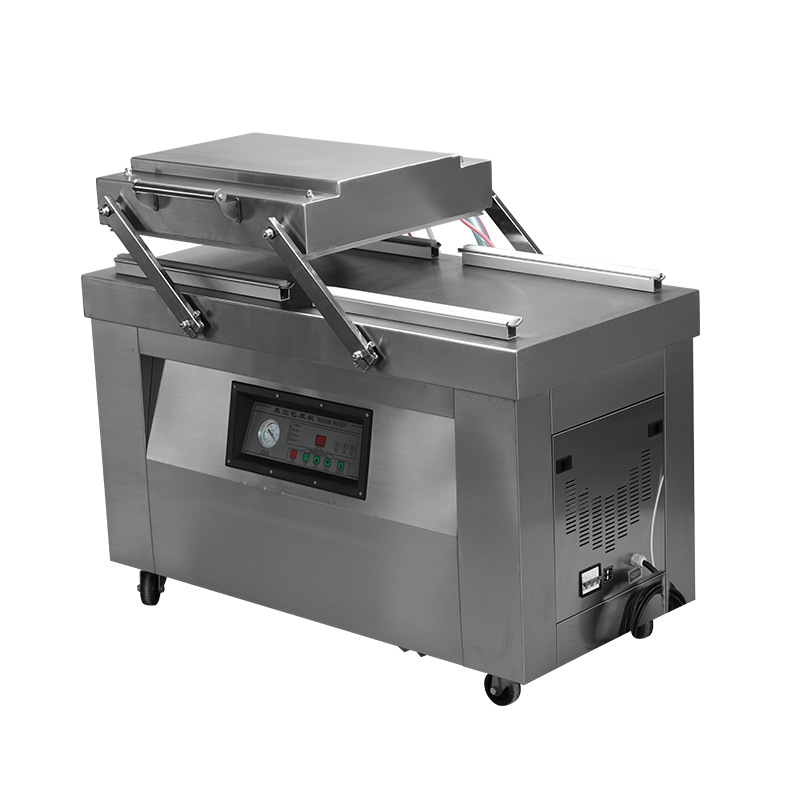 Máquina de vacío de ranura plana de doble cámara de una sola cámara, envasadora al vacío comercial, fabricante de máquinas de sellado al vacío de embalaje de plástico para alimentos