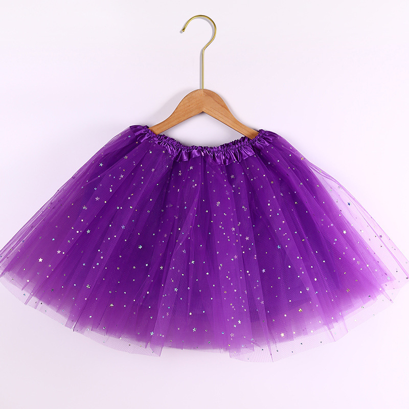 Europa y los Estados Unidos 40cm de estrellas de sequillas de malla + revestimiento de 4 capas de falda de busto espectáculo de baile festival Tutu