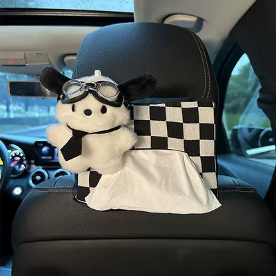 Car tissue box/set Small Dog-Shaped Hanging Tissue - tie-pacha-dog-tissue-box