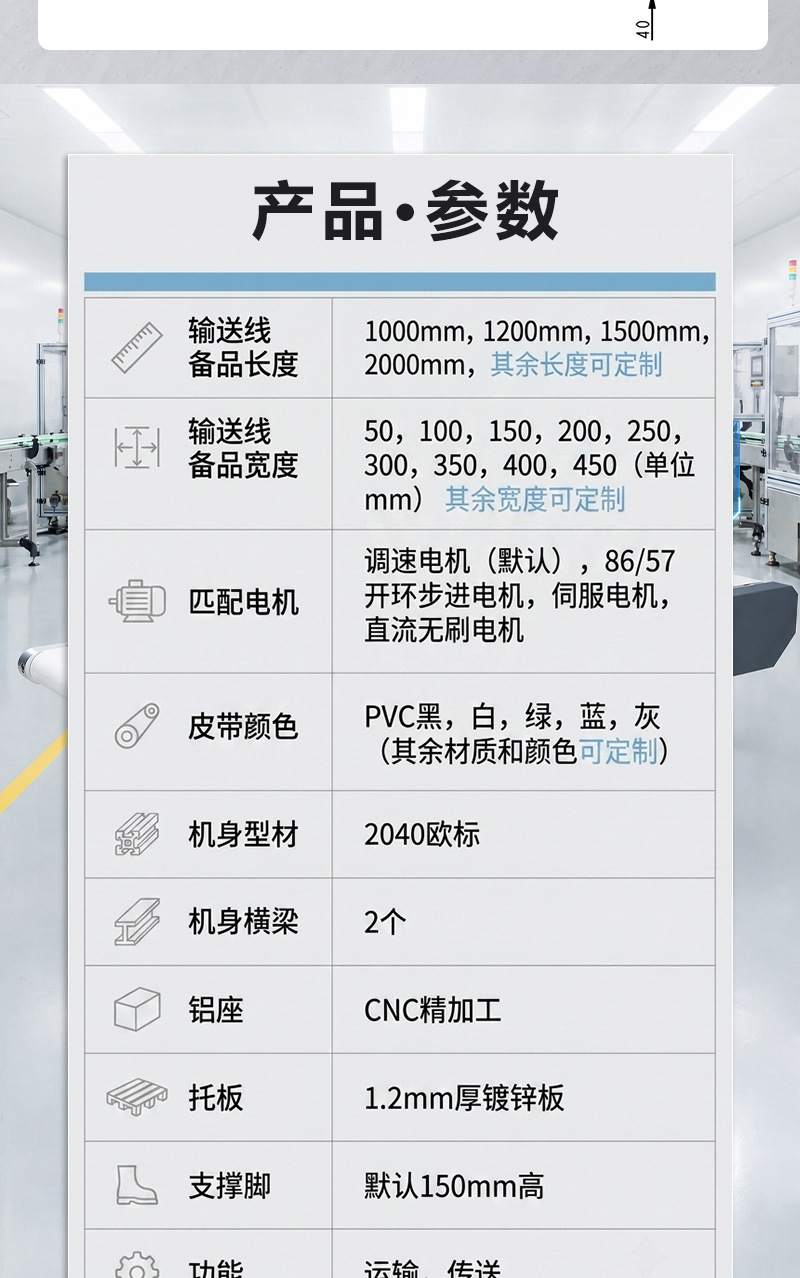 Настольный конвейер Lianhong Equipment 100x1200