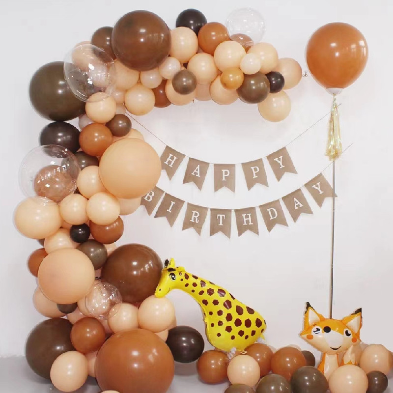 Retro card base color latex balloons 5 inches 10 inches 12 inches 18 inches same color thickened birthday party decoration balloons