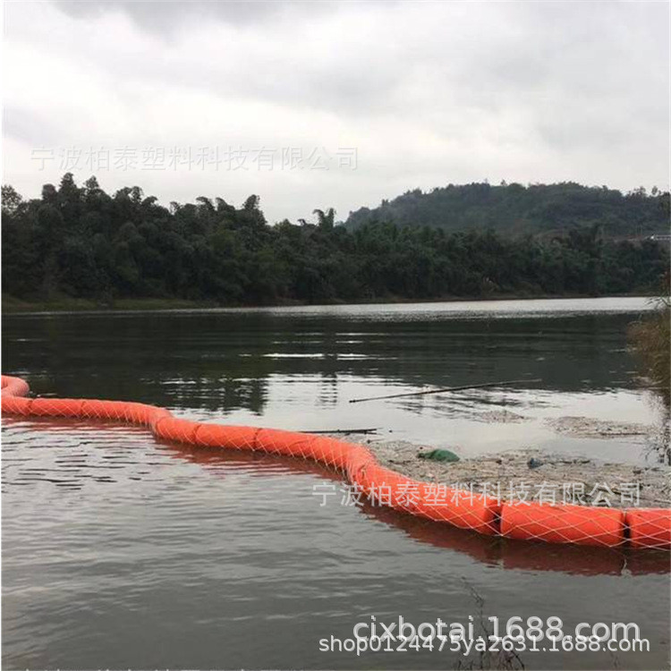 莲藕种植水面拦截浮筒 城河水面垃圾拦漂浮桶