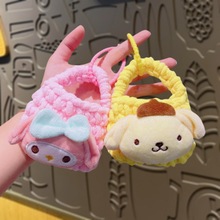 卡通三俪鸥手工针织蓝牙耳机包编织零钱包可爱包包挂饰钥匙扣挂件