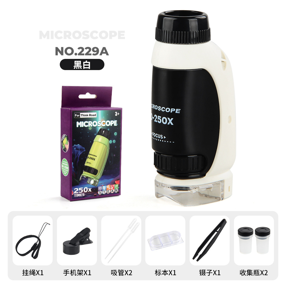 229A Microscopio de mano blanco y negro 115g