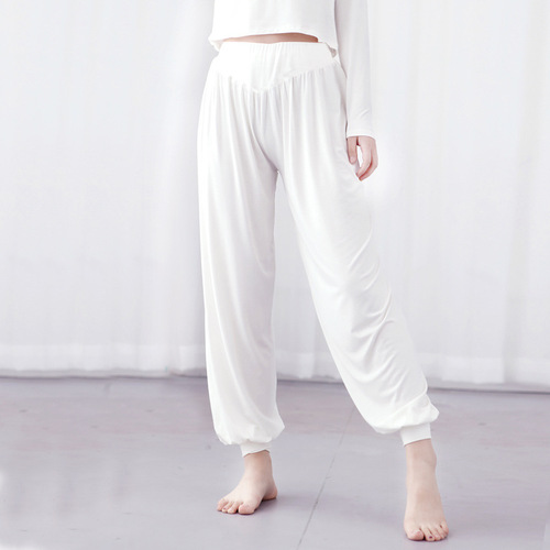 Modern dance trousers for women, adult square folk dance training uniforms, harem body yoga high-waisted lantern pants