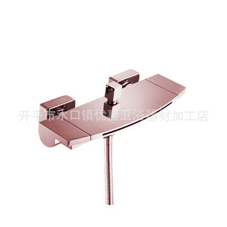 Kaiping Youjia bathroom bathtub hot and cold faucet two-function wall-mounted rose gold waterfall hot and cold faucet 5278