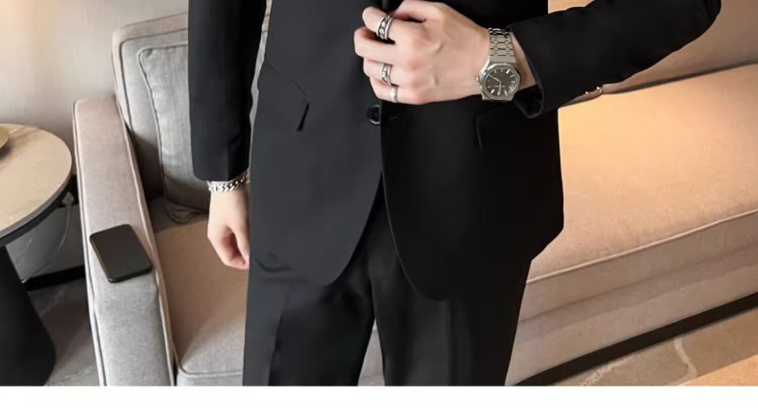Men's Slim Fit Blazer Jacket - Lightweight Business Casual Single Breasted Suit For Wedding Office Formal Occasions_viptrois.com