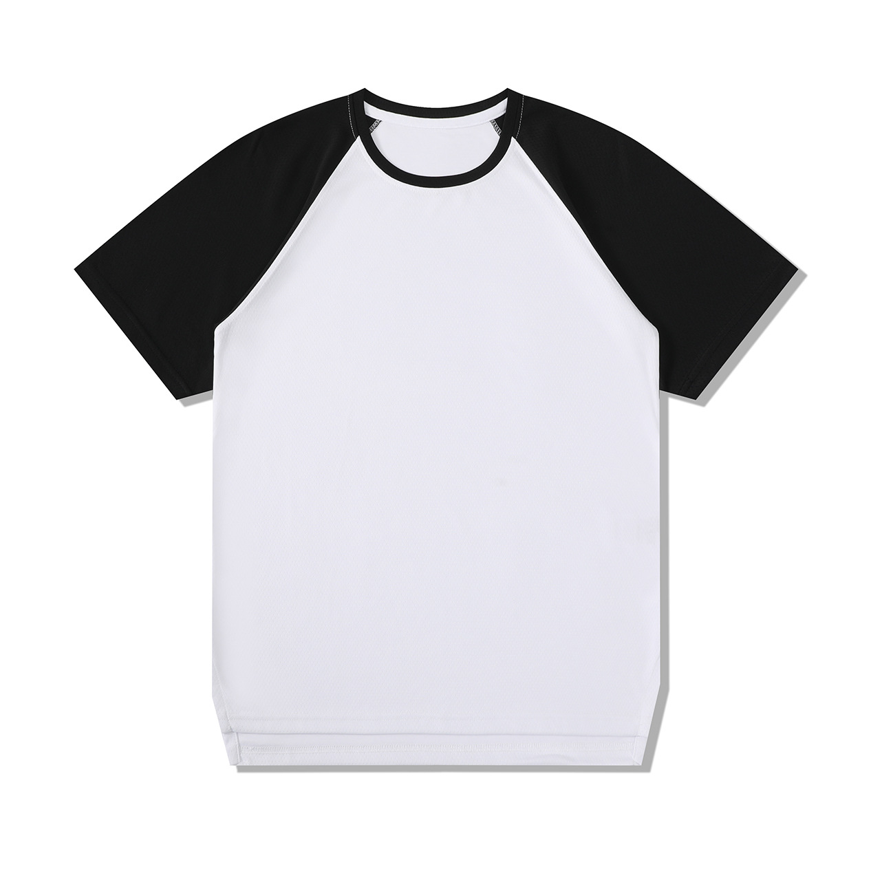 Hombre deportivo ocio mangas cortas T gran agujero de ventilación color combinado ropa de trabajo de secado rápido impresión logotipo camiseta ropa deportiva fitness