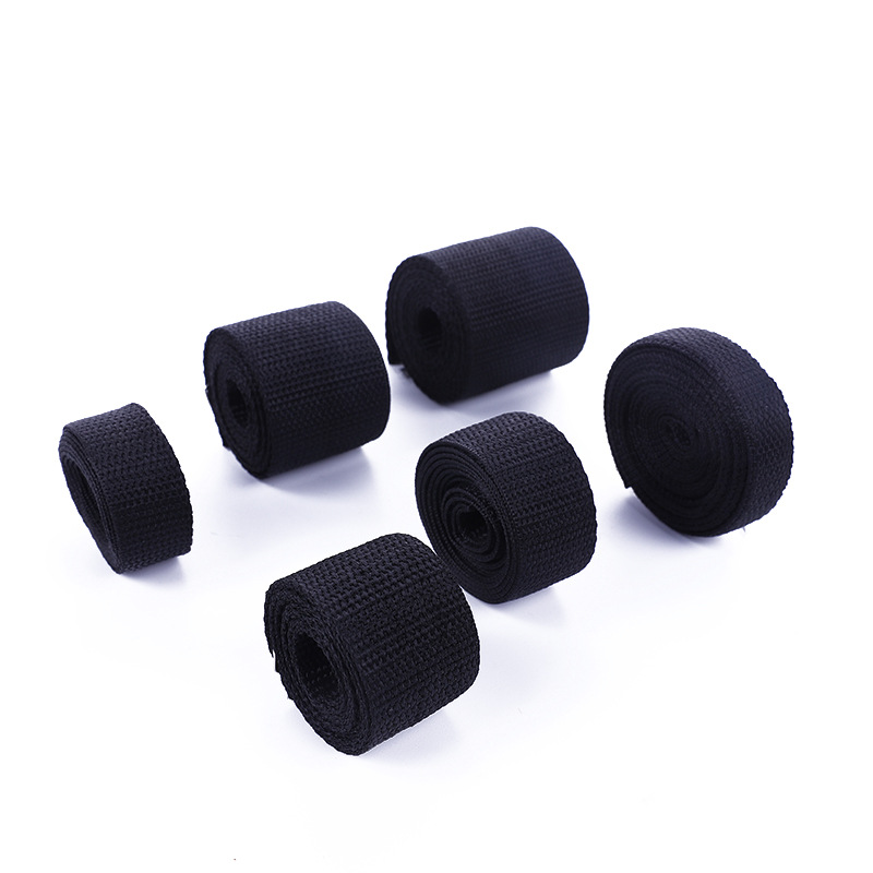 Preferir correa de tela negra inelástica multi-tamaño accesorios de ropa DIY correa de banda accesorios correa de banda gruesa inelástica image 4