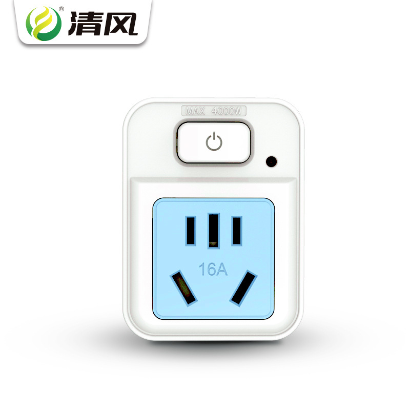 Plug-in fiberglass to 16A high-power switch socket water heater air conditioner plug-in wireless converter socket wholesale