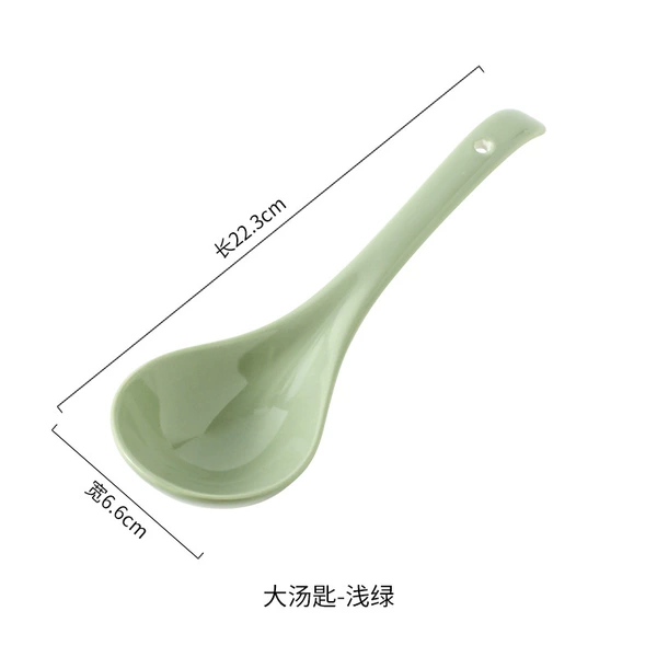 Four creamy wind dumps spoons-light green