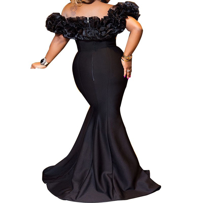 Elegantes Damen Strickkleid Mit Ein-schulter-schnitt Und Rüschen_voghion.com