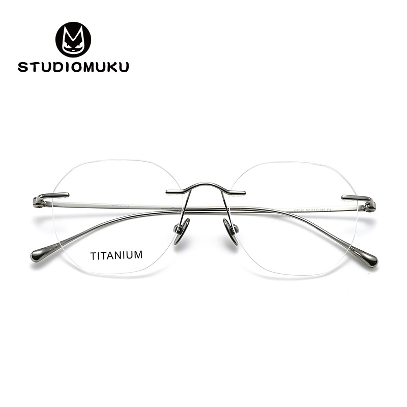 Gafas de madera STUDIOMUKU sin montura, como una cortina de luz de ensueño, sin pretensiones, monturas de gafas ultraligeras para hombres y mujeres
