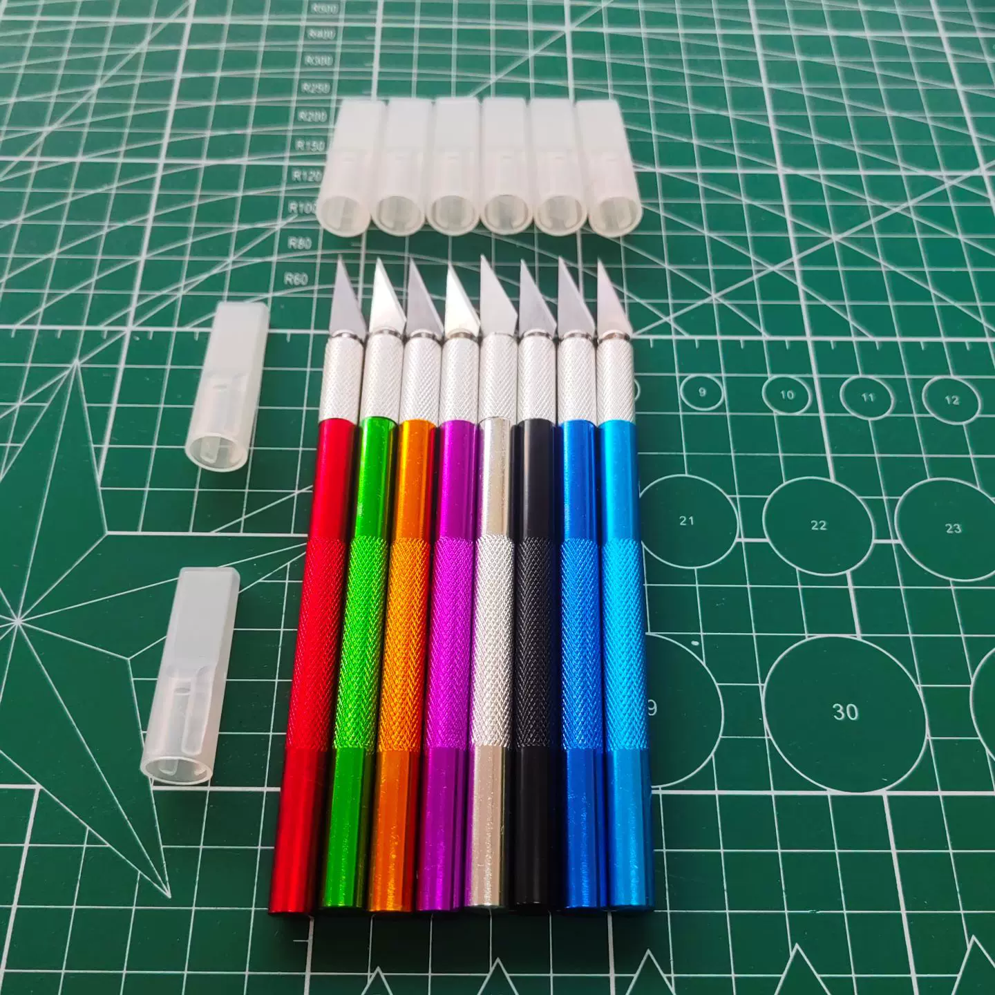 批发手持铝合金彩色美工刀手账模型刻刀剪纸木质橡皮章金属雕刻刀