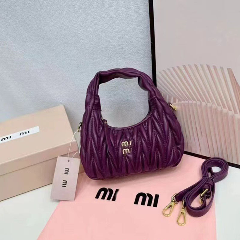 Muang Mijia饺os de piel de cordero bolsas plegadas HOBO bolsas de nube debajo de las axilas, crescente bolsas de hombro, bolsas de mano de mujer