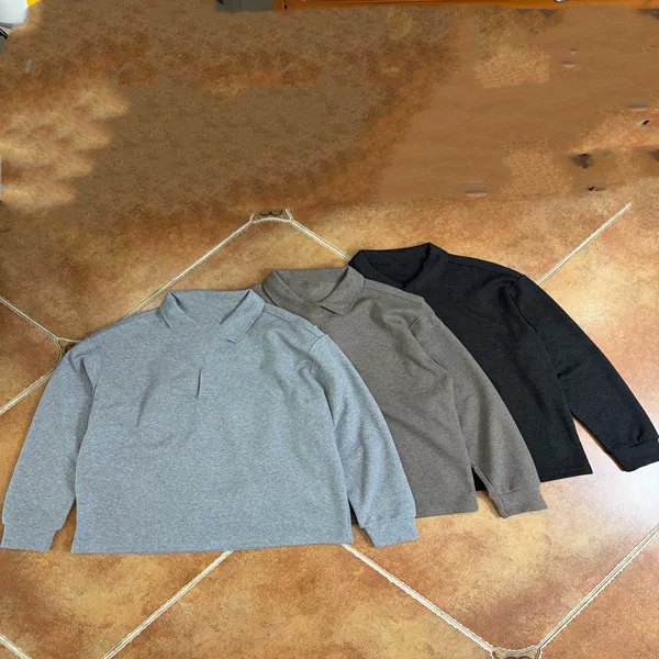 70502 Lapel Polo Sweatshirt