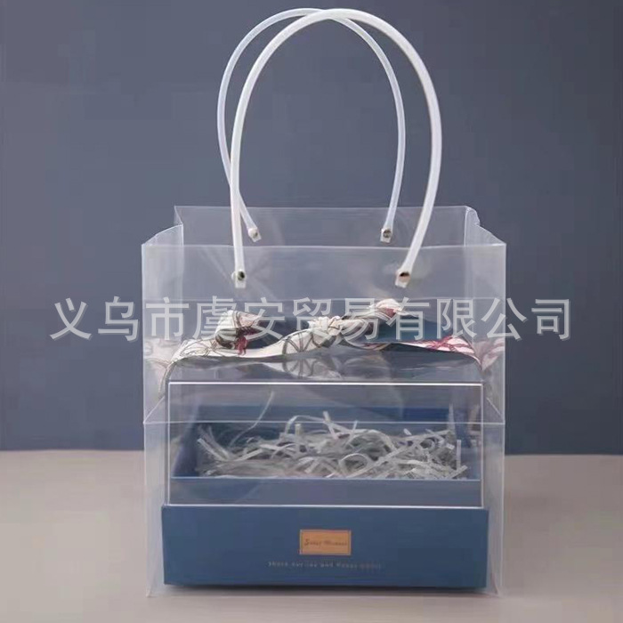 亚克力盒配套伴手礼袋透明礼品袋pp手提袋婚庆喜糖回礼袋高档礼盒