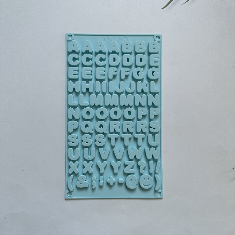 Doble letra chocolate 113 molde de silicona pastel helado pudín molde de postre jabón utensilios