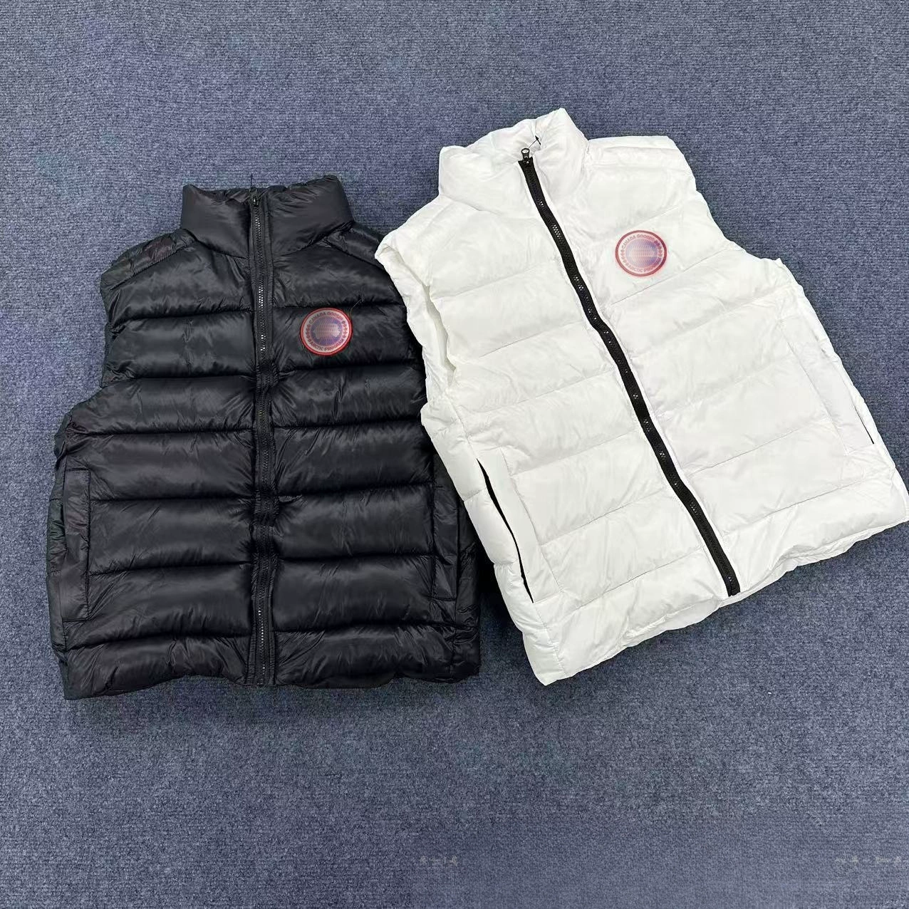 Трансграничная внешняя торговля Putian Canada 08 Goose Домашний хлопковый жилет с вышивкой модный унисекс универсальный повседневный блестящий водонепроницаемый стоячий