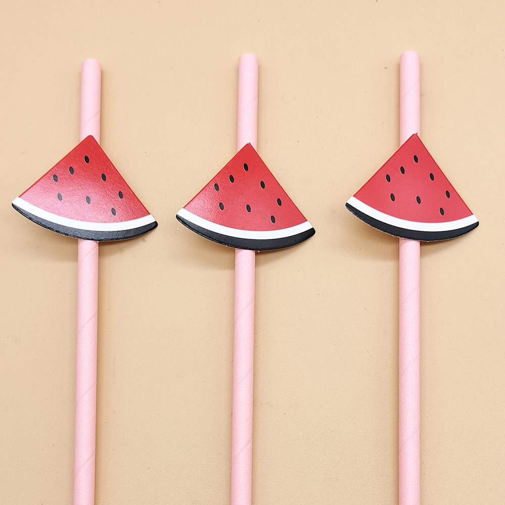 Internet celebridad paja decorativa naranja tarjeta de papel paja desechable degradable paja fiesta postre barra paja