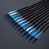 Huwairen 2 blue 1 white mixed carbon arrow feather color can be fixed anti -curved bow straight bow and arrow to practice archery