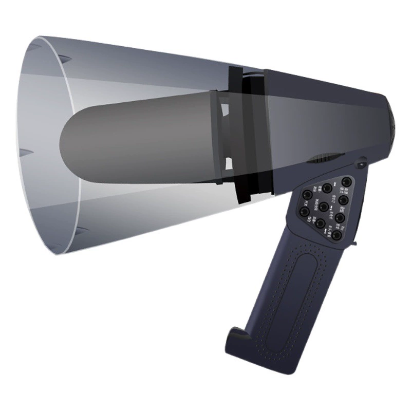 Многофункциональный громкоговоритель с двумя голосами, мощный ручной микрофон мощностью 60 Вт, записывающий динамик большой емкости с двумя батареями