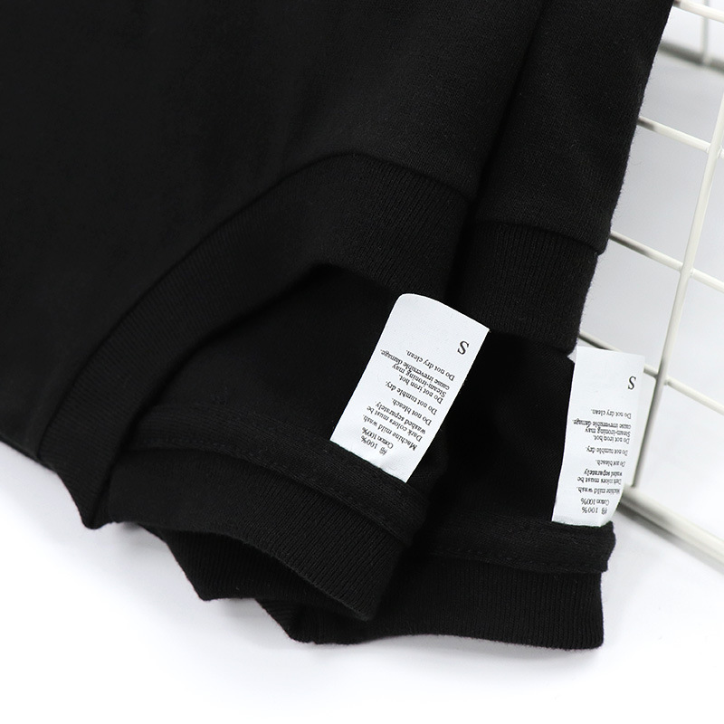 250g Heavy American Loose Small Neckline Black Short Sleeve Men's and Women's Pure Black Couple Simple Joker Trend T-shirt 250g Heavy American Loose Small Neckline Black Short Sleeve Men's and Women's Pure Black Couple Simple Joker Trend T-shirt