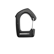 Plastic carabiner clip黑色塑料钩扣登山包户外装备织带固定挂扣