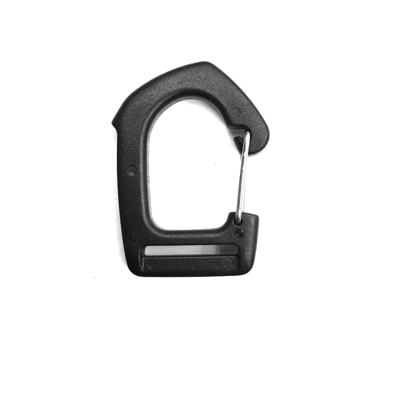 Plastic carabiner clip黑色塑料钩扣登山包户外装备织带固定挂扣
