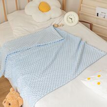 婴儿双层豆豆绒安抚幼儿园宝宝午睡被子盖毯儿童四季通用毯子批发