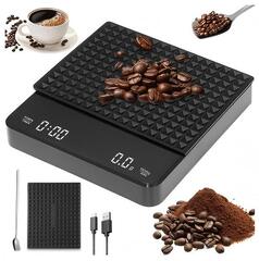 タイミング付きコーヒー電子スケール、手淹れコーヒー計量、スマートキッチンスケール、電子スケール、グラムスケール、フードスケール