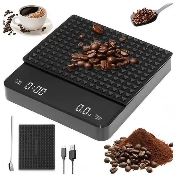 Coffee Scale with Timer, Electronic Scale for Hand-Brewed Coffee, Smart Kitchen Scale, Food Scale, High-Precision Gram Scale