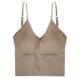 Summer Seamless Sling Beautiful Back Girl's Threaded Shoulder Strap Adjustable Inner Base Top Women's Vest with Chest Pad