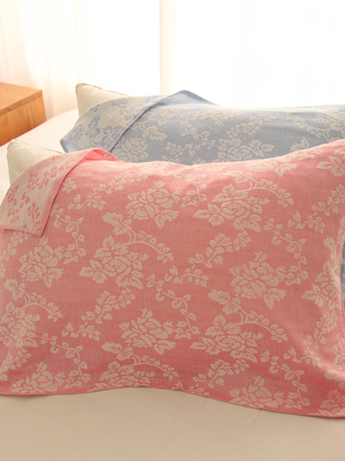 BB4C wholesale micro-flaw treatment! Japanese thin double-layer 100% cotton gauze embroidered washcloth for summer use, soft