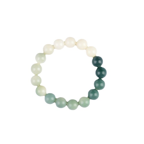 Pengsen Jewelry Natural Bodhi Root Bracelet Wisdom Fruit Gradient Green Bracelet Wholesale White Jade Buddha Beads Jewelry Gifts