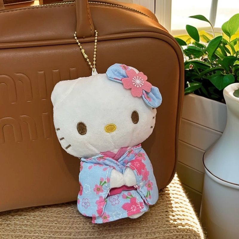 日式樱花和服哈喽kt包包挂件可爱玩偶书包少女心玩偶毛绒挂件娃娃|undefined